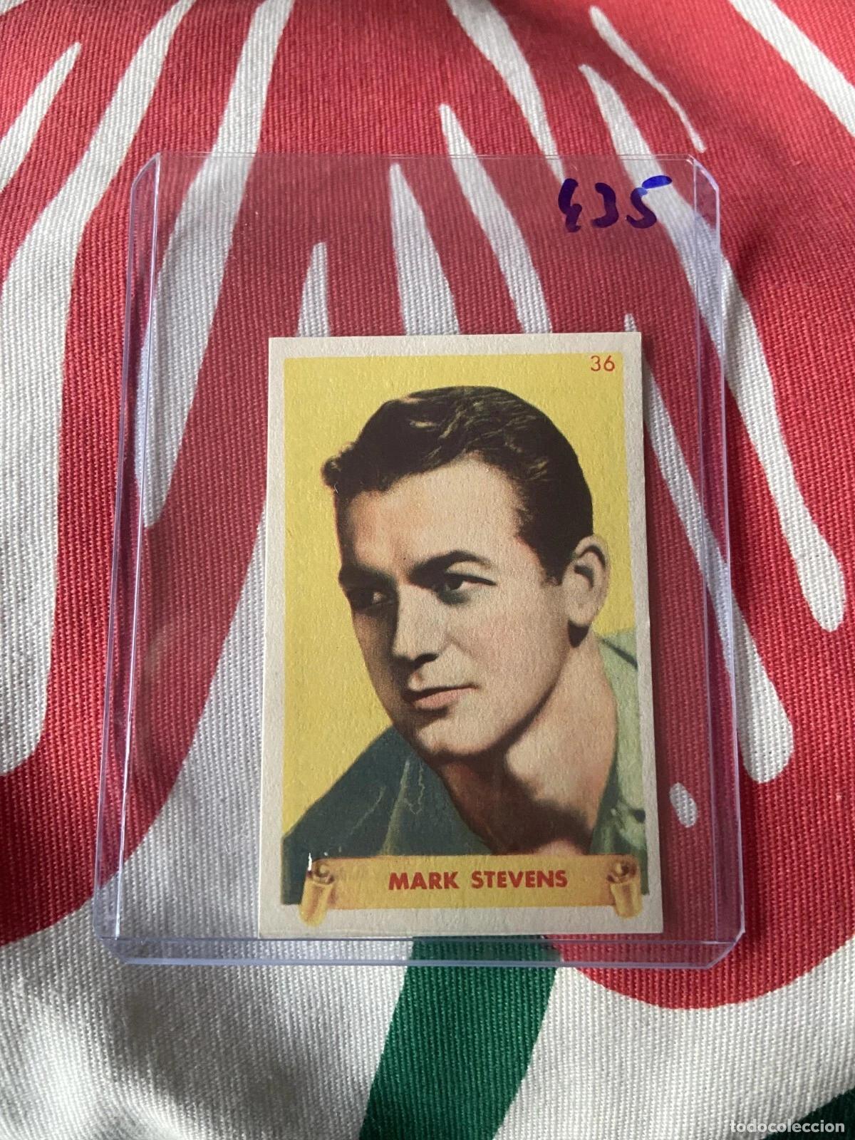 Coleccionismo cromos antiguos: CROMO SIN PEGAR NUNCA PEGADO 1948 CINE MARK STEVENS # 36 DENTICLOR BRUGUERA