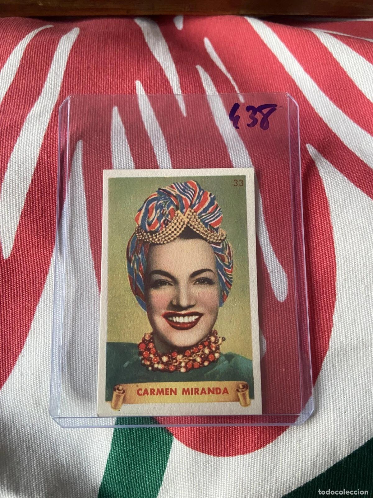Coleccionismo cromos antiguos: CROMO SIN PEGAR NUNCA PEGADO 1948 CINE CARMEN MIRANDA # 33 DENTICLOR BRUGUERA