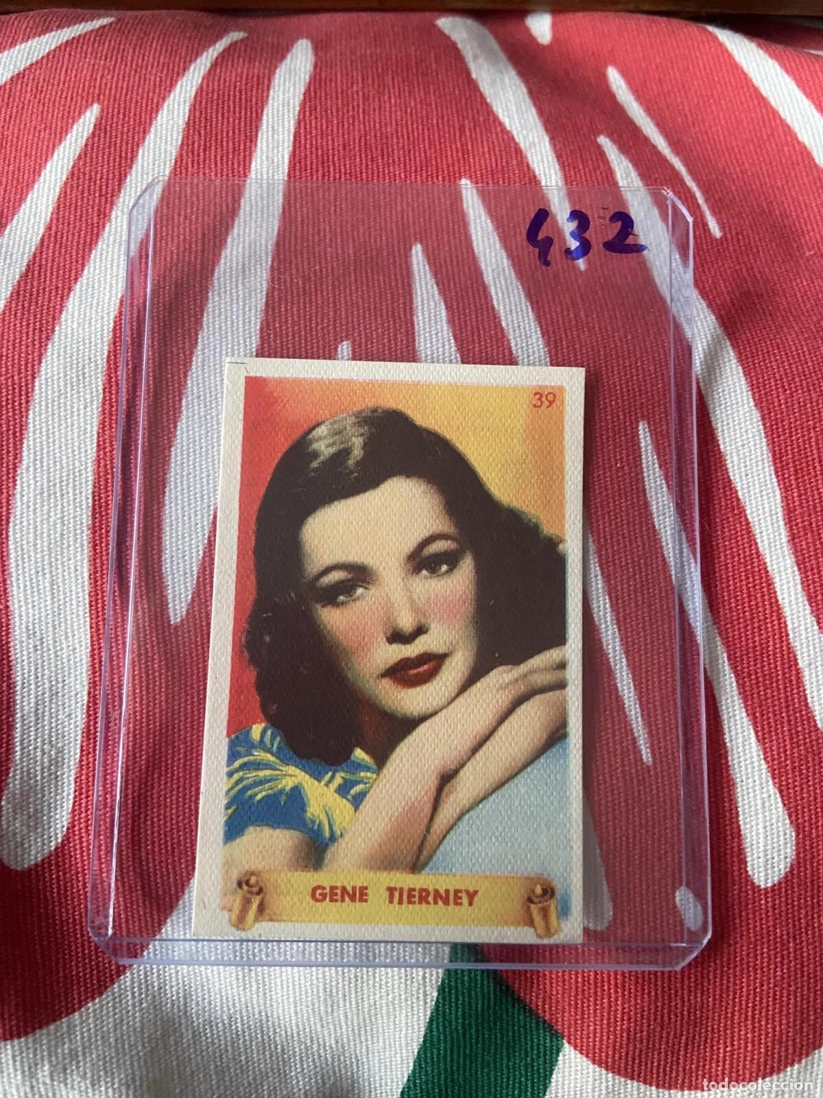 Coleccionismo cromos antiguos: CROMO SIN PEGAR NUNCA PEGADO 1948 CINE GENE TIERNEY # 39 DENTICLOR BRUGUERA