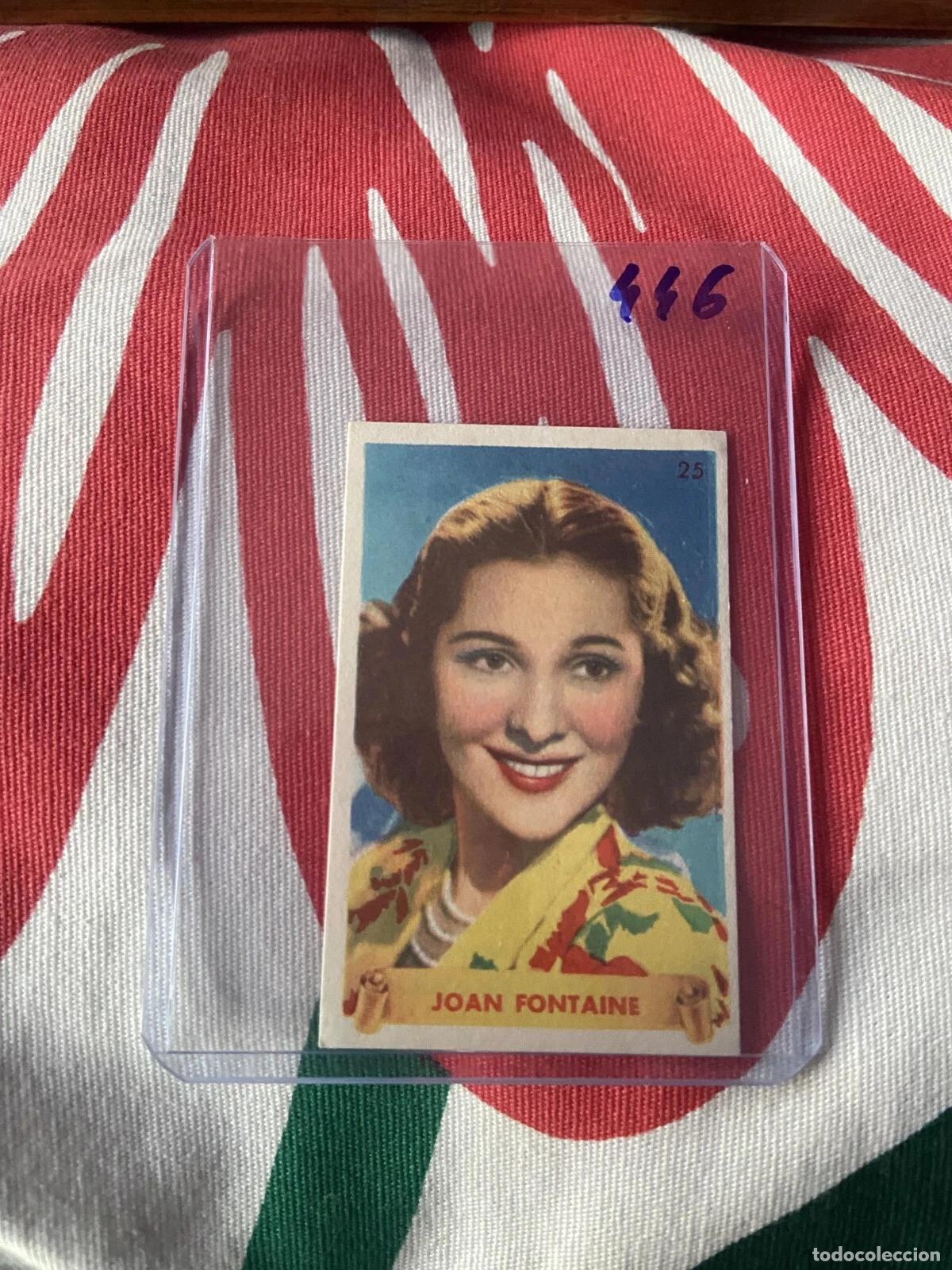 Coleccionismo cromos antiguos: CROMO SIN PEGAR NUNCA PEGADO 1948 CINE JOAN FONTAINE # 25 DENTICLOR BRUGUERA