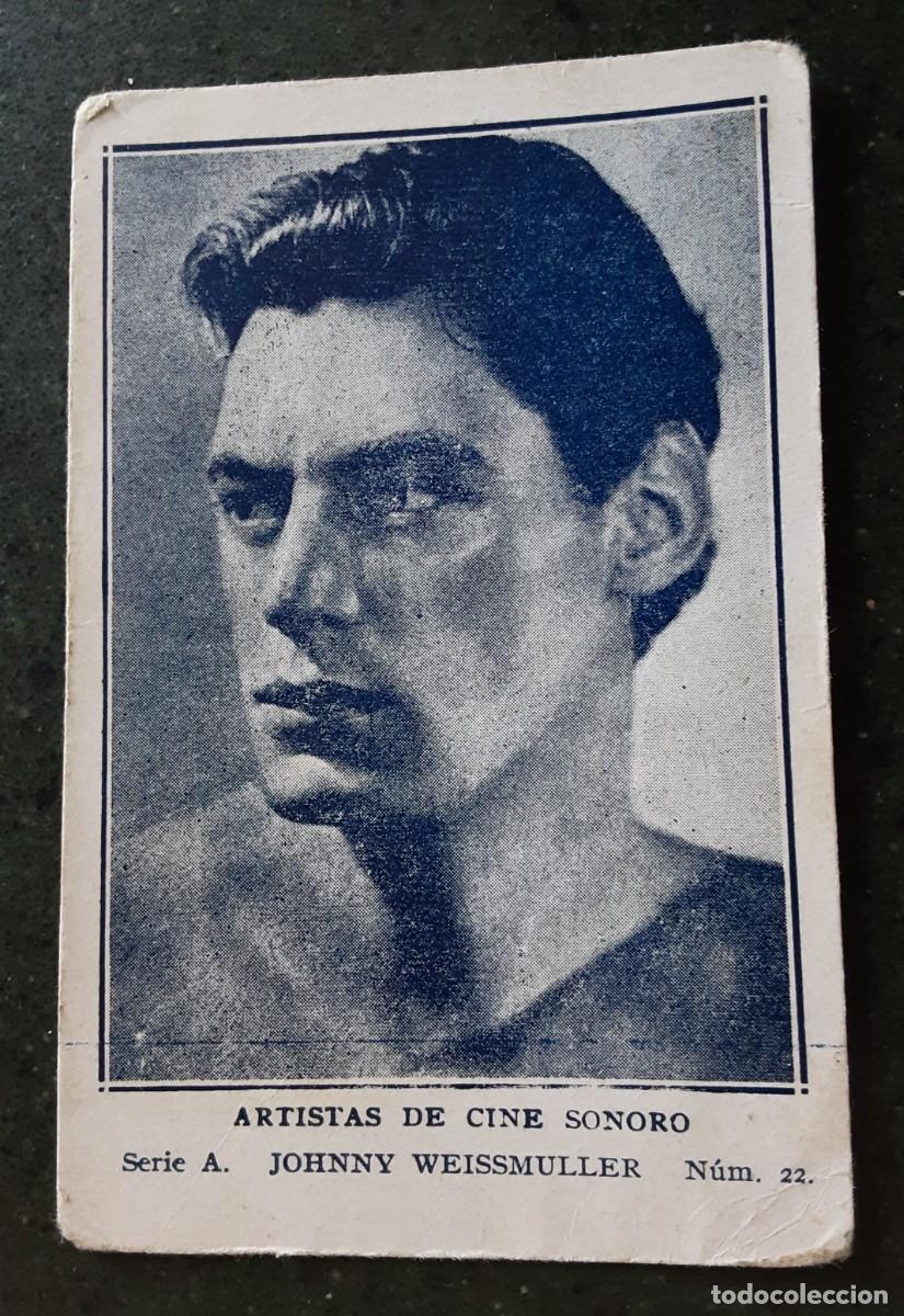 Coleccionismo cromos antiguos: JOHNNY WEISSMULLER, ANTIGUO CROMO, ARTISTAS DE CINE SONORO.