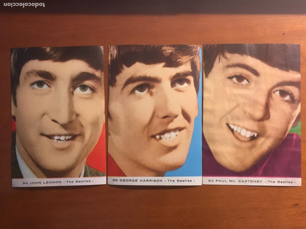 Coleccionismo cromos antiguos: beatles 3 cromos coleccion estrellas del cine y la TV n&ordm; 93 94 96 harrison lennon mccartney