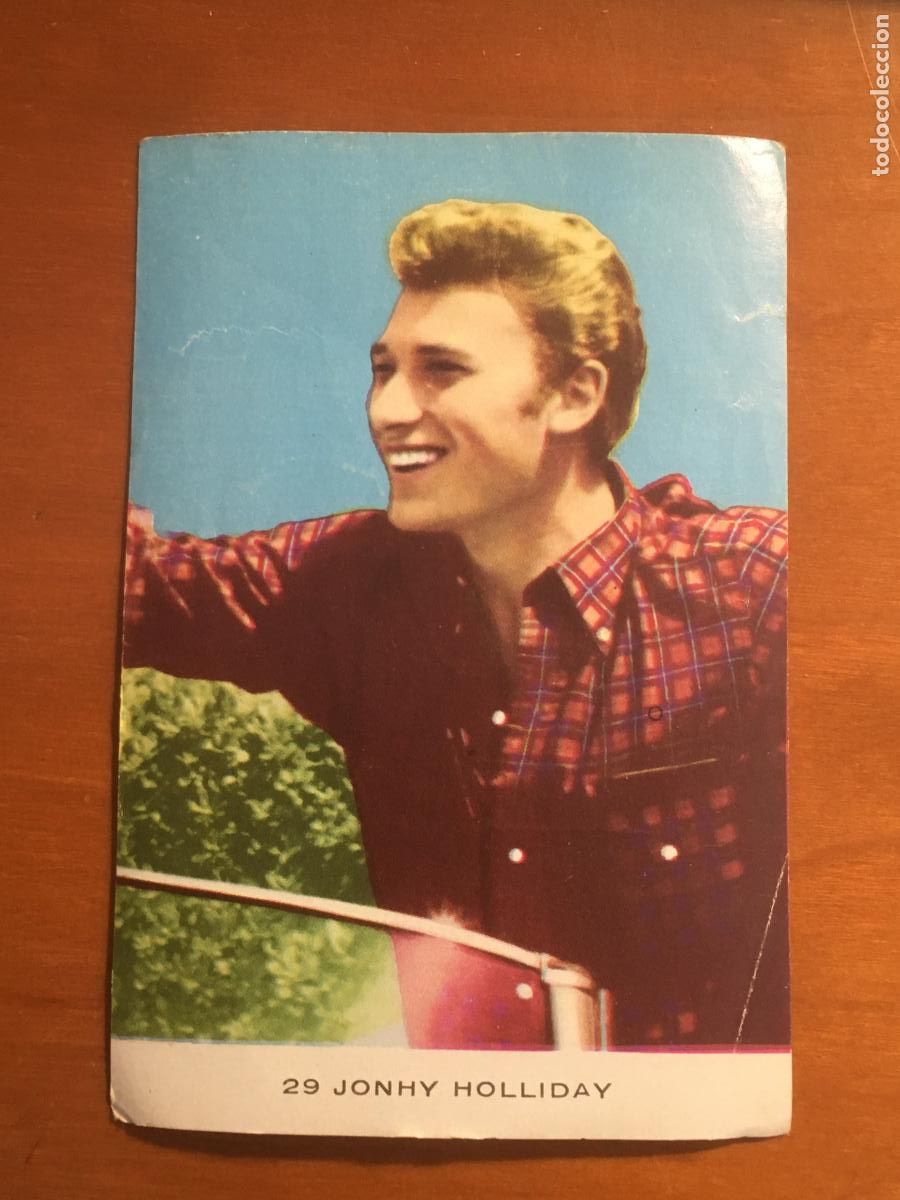 Coleccionismo cromos antiguos: johnny hallyday cromo coleccion estrellas del cine y la TV n&ordm; 29 nunca pegado