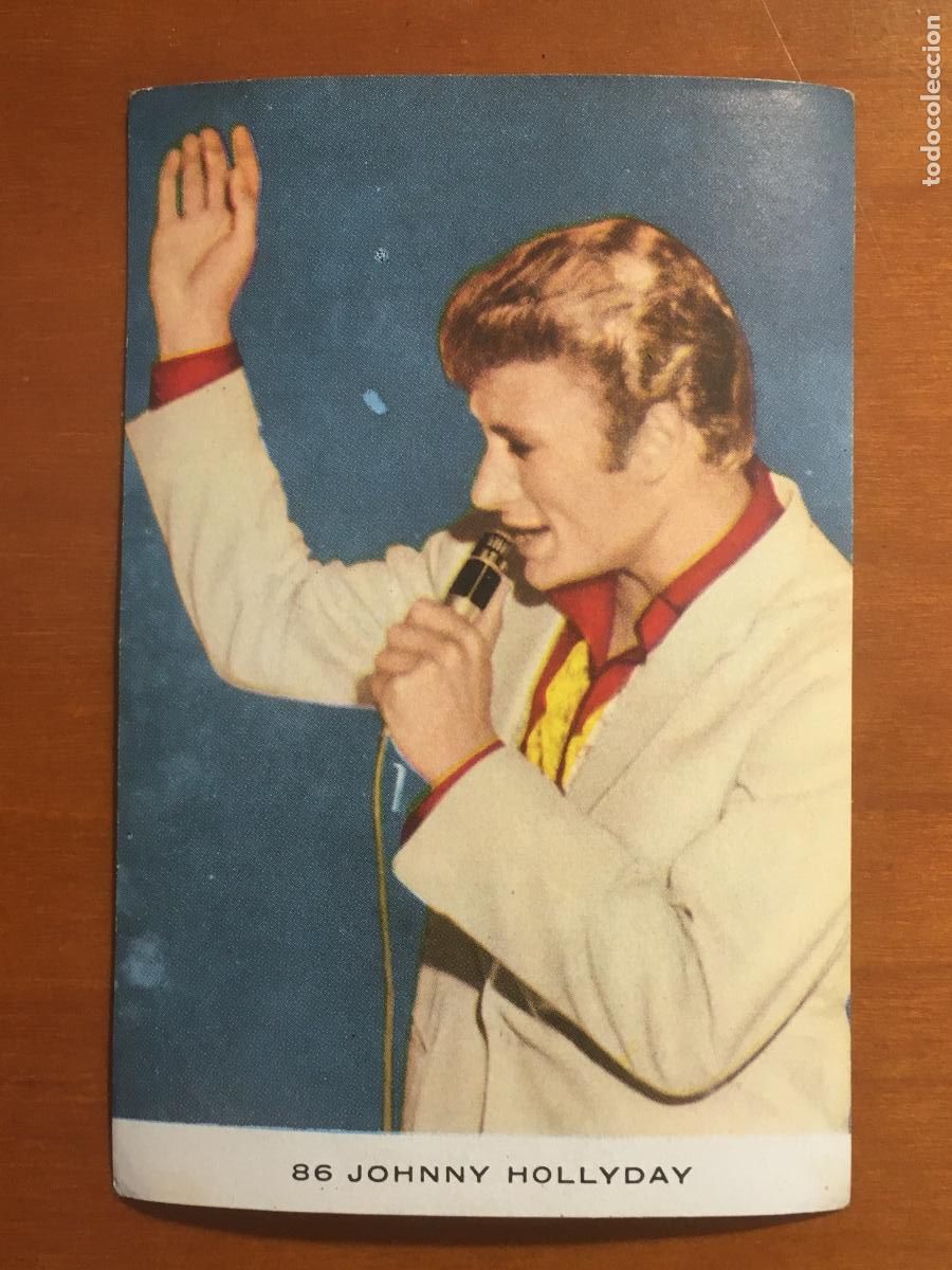 Coleccionismo cromos antiguos: johnny hallyday cromo coleccion estrellas del cine y la TV n&ordm; 86 nunca pegado