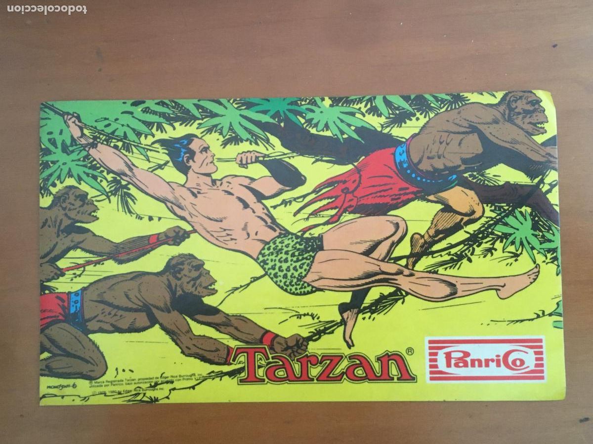 Coleccionismo cromos antiguos: panrico tarzan adhesivo pegatina original perfecto estado nunca pegado