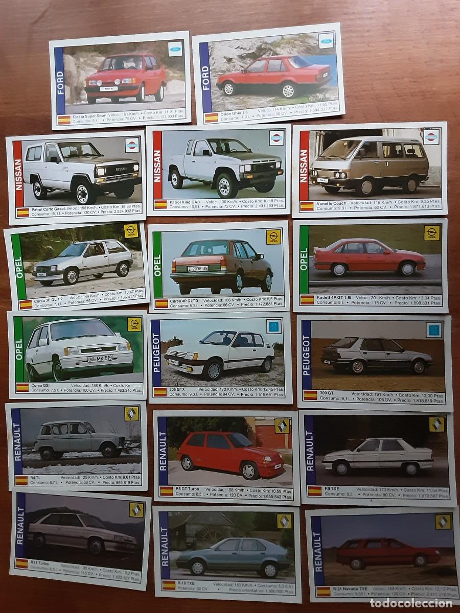 Coleccionismo cromos antiguos: COCHES 89, lote de 26 cromos, autom&oacute;viles hechos en Espa&ntilde;a: Ford, Opel, Seat...&frac14;