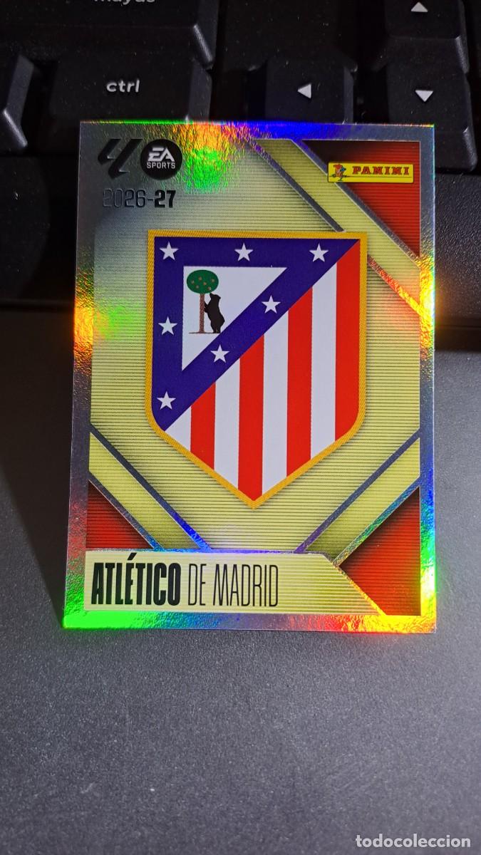 Coleccionismo cromos antiguos: CROMO ESCUDO ATLETICO DE MADRID 1 LIGA 2026 2027 26 27 ESTE PANINI NUNCA PEGADO