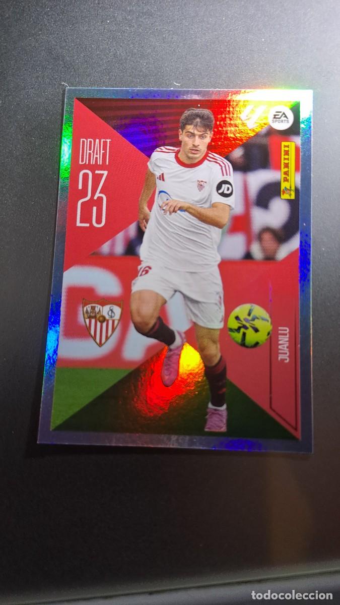 Coleccionismo cromos antiguos: CROMO JUANLU 14 DRAFT 23 14 SEVILLA LIGA 2026 2027 26 27 ESTE PANINI NUNCA PEGADO