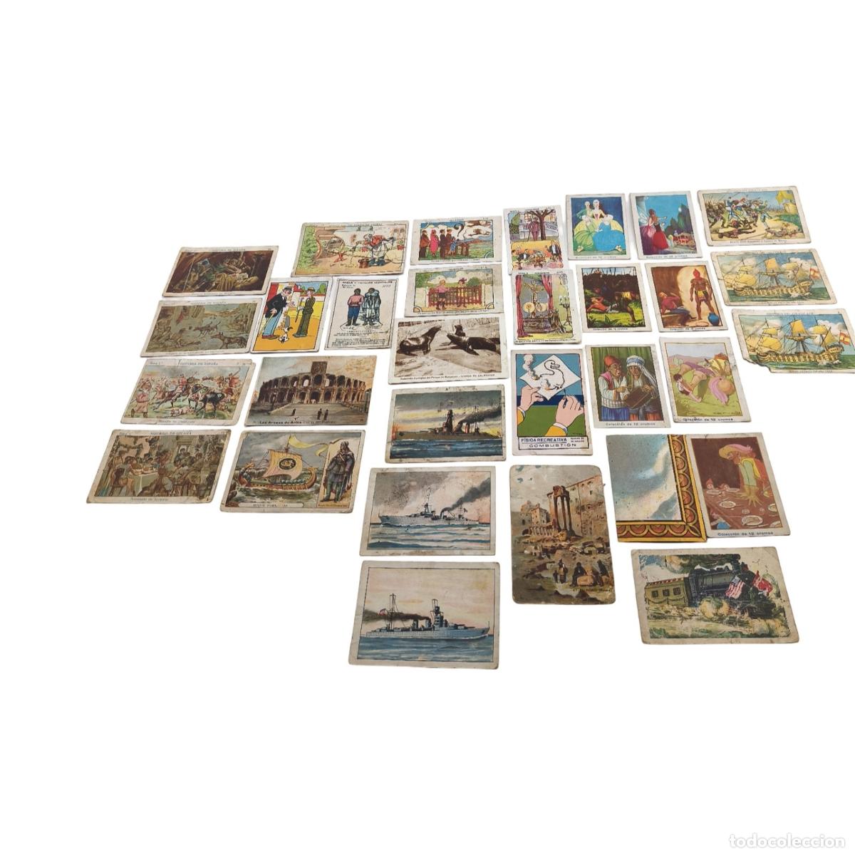 Collectionnisme Cartes &agrave; collectionner anciennes: Lote de 31 Cromos Antiguos Chocolates Comet (Figueras) - Varios Temas y Colecciones (Historia, Marin