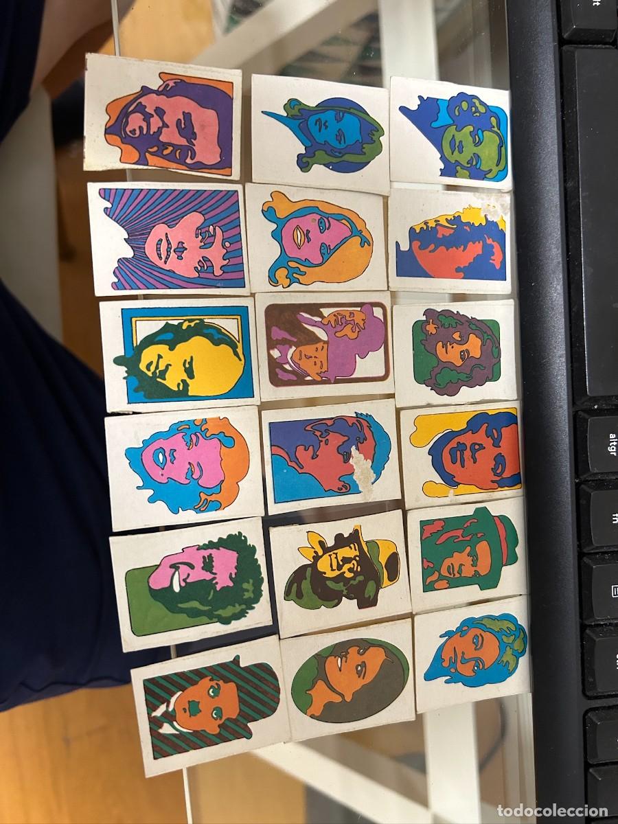 Coleccionismo cromos antiguos: andy warhol 18 cromos marylyn-charlot-gordo y flaco y 15 mas como se ven