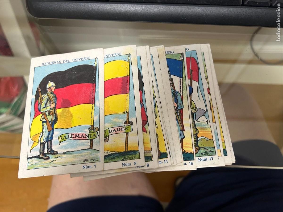 Coleccionismo cromos antiguos: banderas del universo chocolates amatller lote de 20 cromos del n&ordm; 7 al 26 se venden sueltos