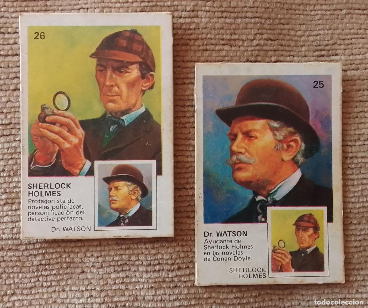 Coleccionismo cromos antiguos: LOTE 2 CROMOS. PAREJA. SHERLOCK HOLMES. DR.WATSON. 25 Y 26.