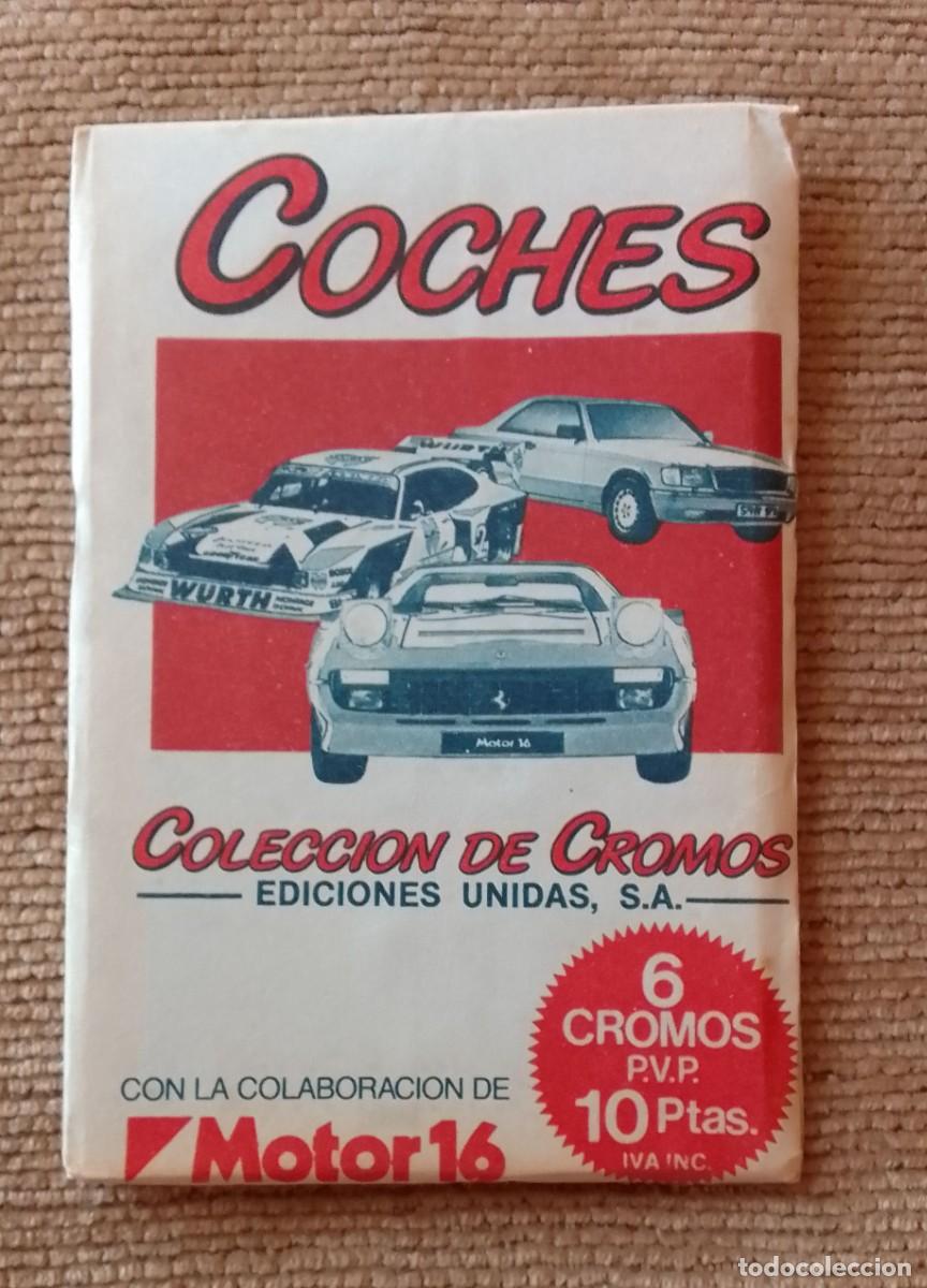 Coleccionismo cromos antiguos: SOBRE SIN ABRIR. CROMOS COCHES. MOTOR16. EDICIONES UNIDAS.