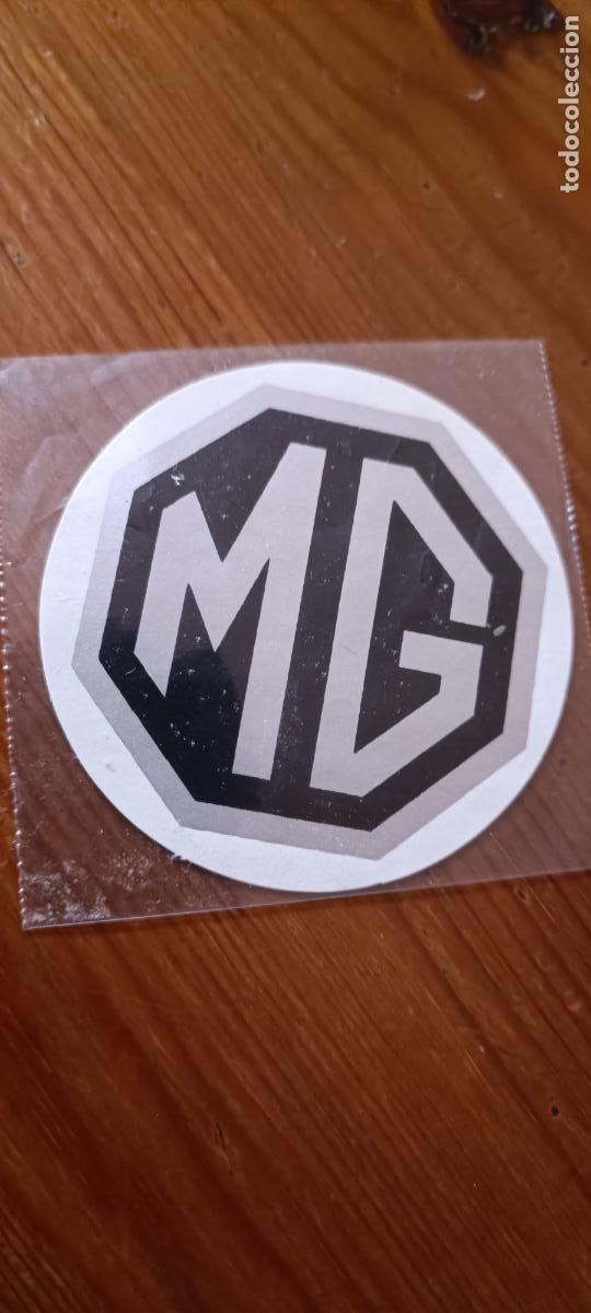 Coleccionismo cromos antiguos: CROMO PEGATINA MARCA MG - MARCAS DE MOTOS Y COCHES