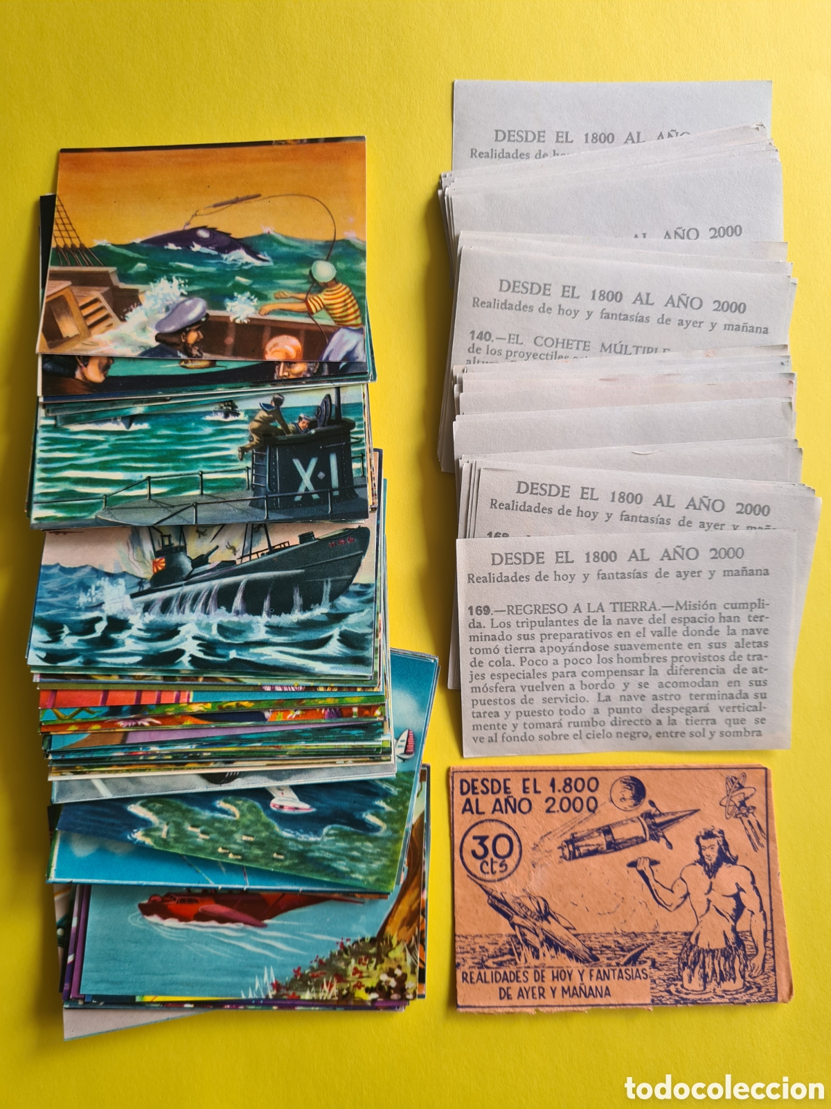 Coleccionismo cromos antiguos: COLECCION COM0LETA 169 CROMOS SIN PEGAR + 1 SOBRE VACIO - DESDE EL 1800 AL A&Ntilde;O 2000