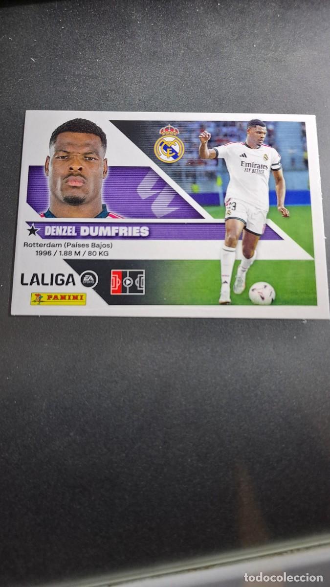 Coleccionismo cromos antiguos: CROMO DUMFRIES FICHAJE 3 ULTIMOS FICHAJES 3 REAL MADRID LIGA 2026 2027 26 27 ESTE PANINI NUNCA PEGAD