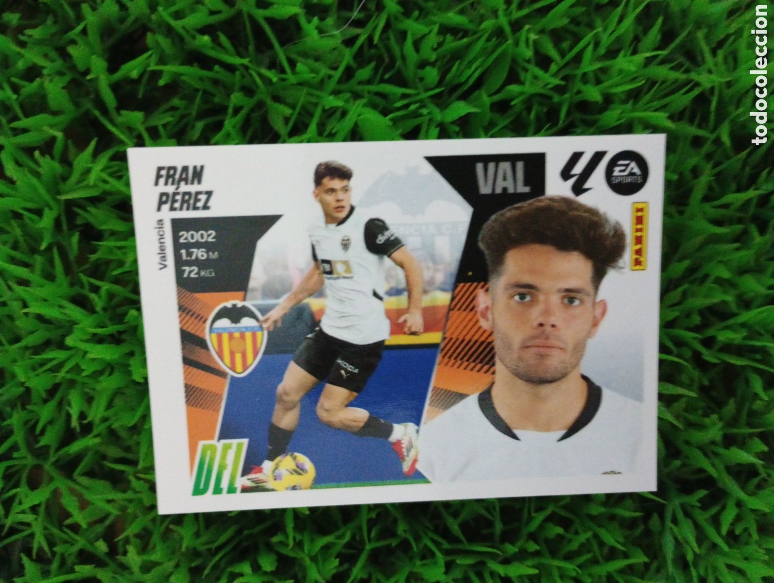 Coleccionismo cromos antiguos: Fran Perez Valencia Liga Este 25-26 # 18 NUNCA PEGADO