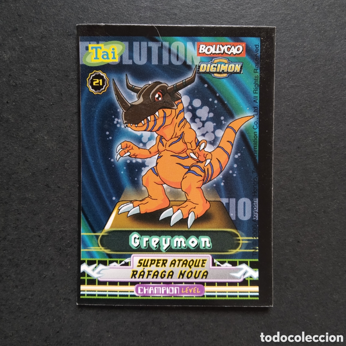 Coleccionismo cromos antiguos: CROMO - N&ordm; 21 - GREYMON - DIGIMON - BOLLYCAO - A&Ntilde;O 2000