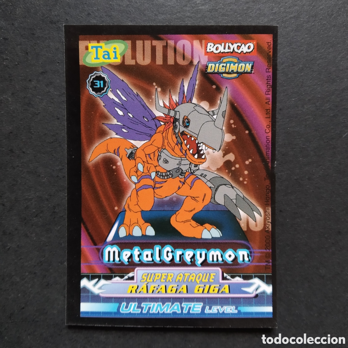 Coleccionismo cromos antiguos: CROMO - N&ordm; 31 - METALGREYMON - DIGIMON - BOLLYCAO - A&Ntilde;O 2000