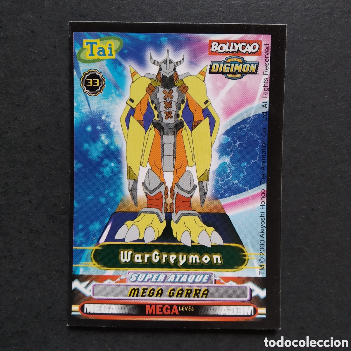 Coleccionismo cromos antiguos: CROMO - N&ordm; 33 - WARGREYMON - DIGIMON - BOLLYCAO - A&Ntilde;O 2000