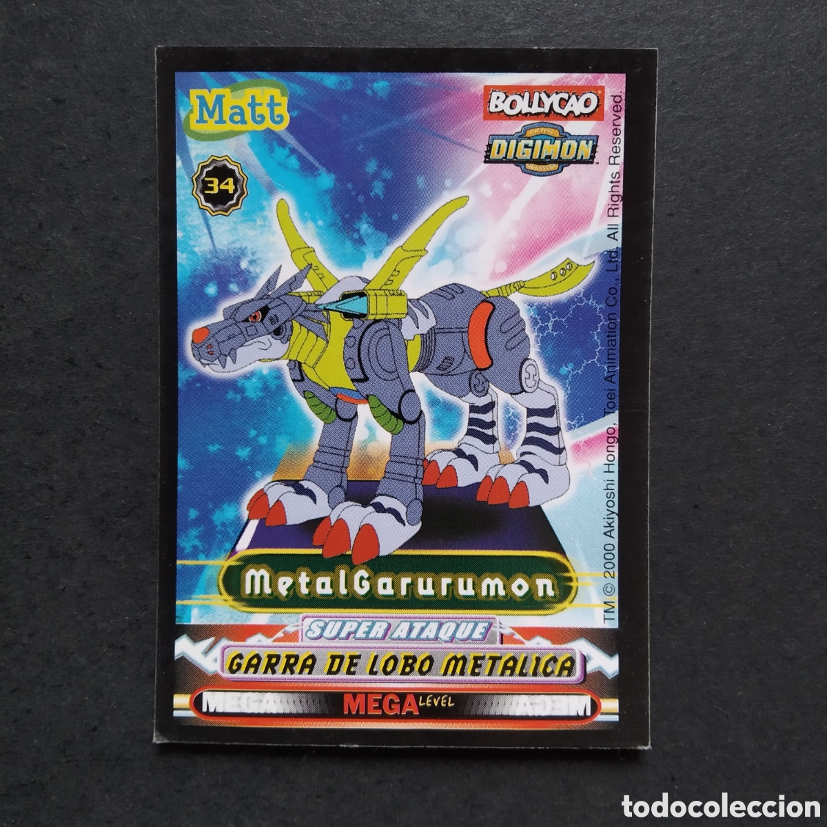 Coleccionismo cromos antiguos: CROMO - N&ordm; 34 - METALGARURUMON - DIGIMON - BOLLYCAO - A&Ntilde;O 2000