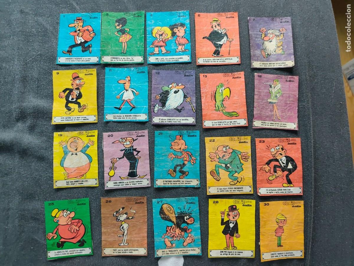 Coleccionismo cromos antiguos: lote 40 CROMOS DUNKIN COMICLANDIA
