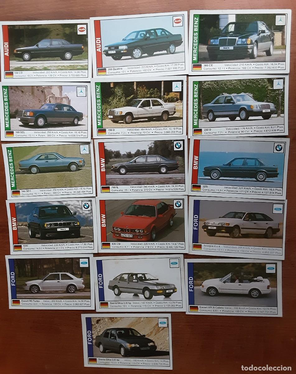 Coleccionismo cromos antiguos: COCHES 89, lote de 33 cromos, autom&oacute;viles hechos en Alemania Ford, Opel, Seat...&frac14;