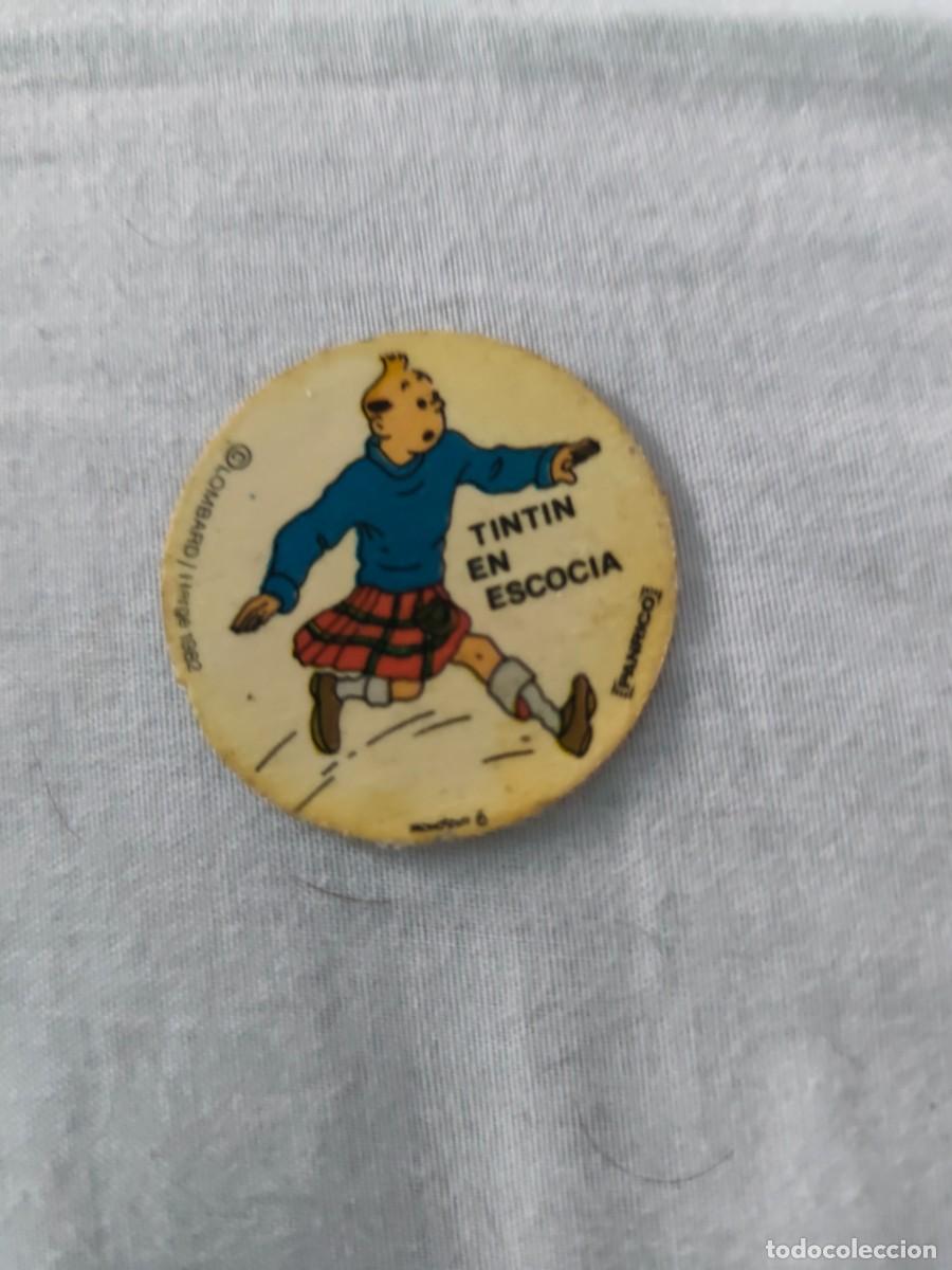 Coleccionismo cromos antiguos: TINTIN en Escocia - cromo pegatina Panrico