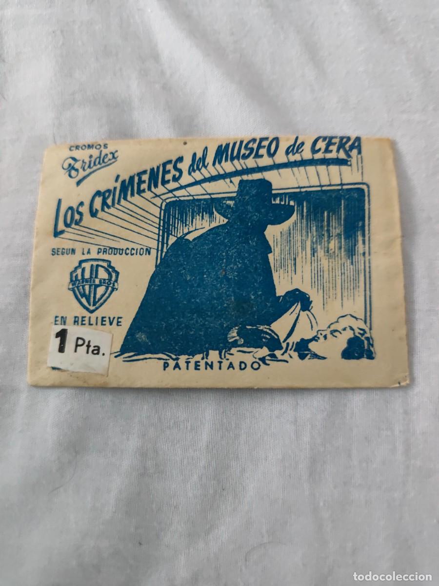 Coleccionismo cromos antiguos: SOBRE cromos sin abrir Los cr&iacute;menes del museo de cera. Tridex