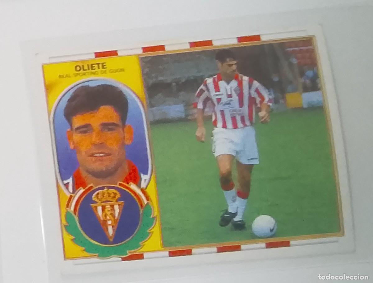 Coleccionismo cromos antiguos: Oliete Sporting de Gij&oacute;n coloca Liga este 96/97 sin pegar