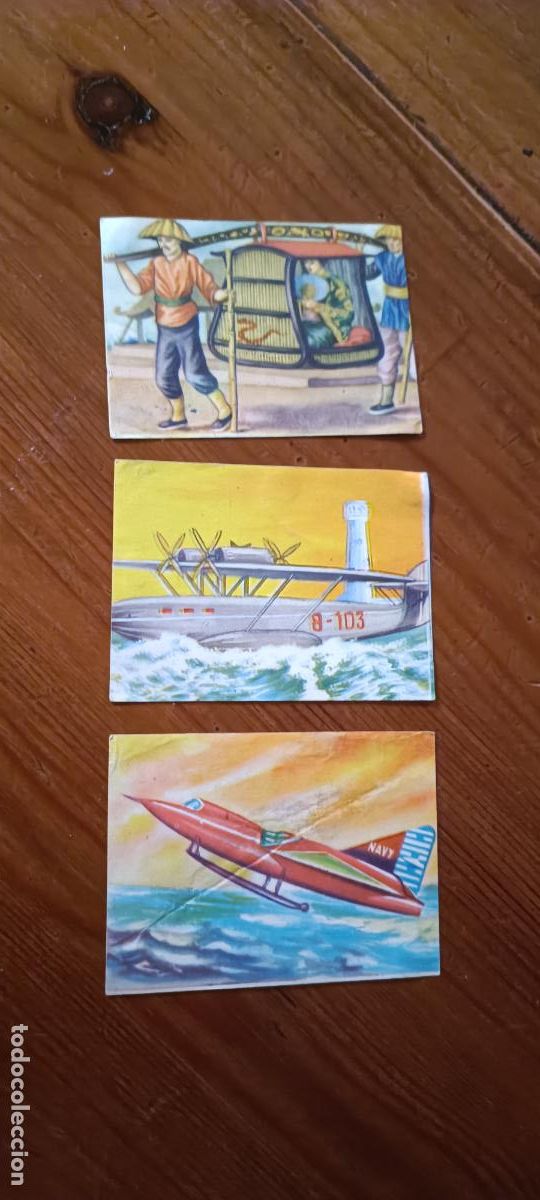 Coleccionismo cromos antiguos: 3 cromos Historia del Transporte a trav&eacute;s de los Siglos -N&ordm; 2, 71 -Editorial Fher A&ntilde;os 50