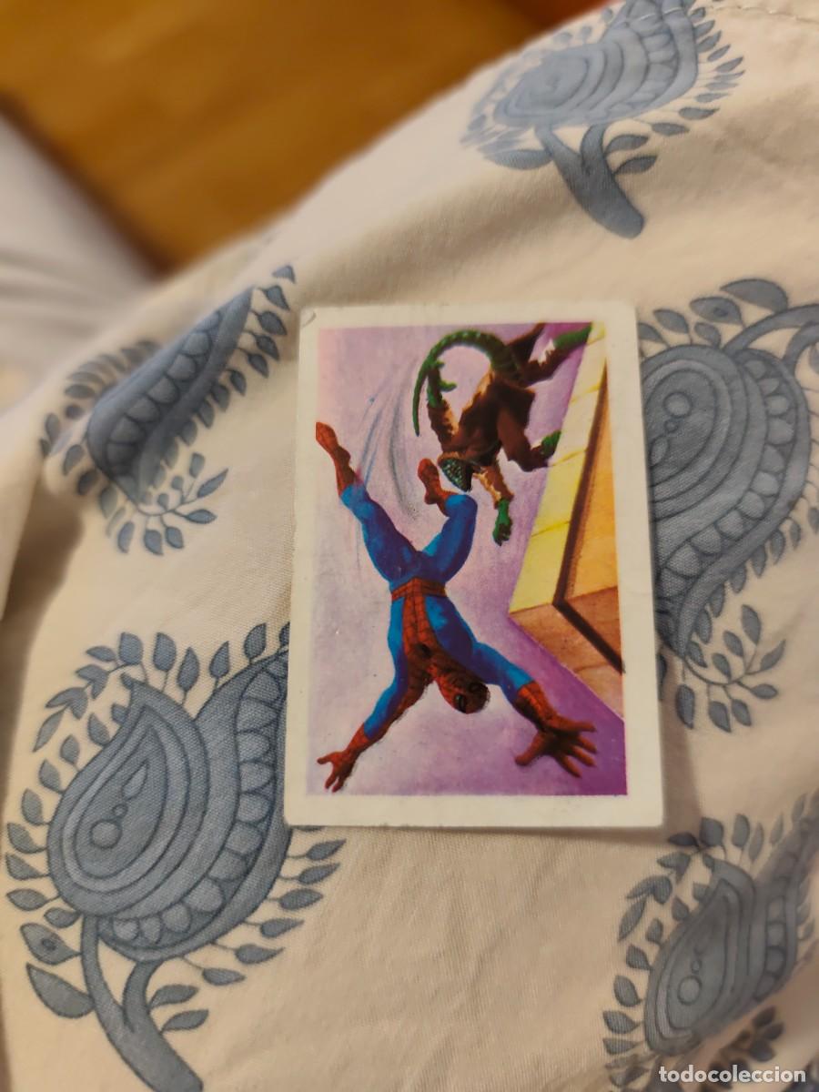 Coleccionismo cromos antiguos: cromo coleccion spiderman phoskitos raro spiderman contra el lagarto