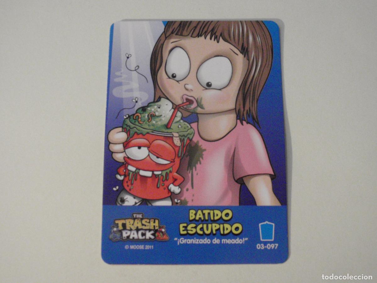 Coleccionismo cromos antiguos: Carta 03-097 BATIDO ESCUPIDO. Trading Card THE TRASH PACK, MOOSE 2011.
