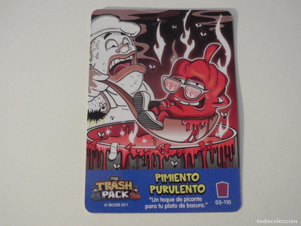 Coleccionismo cromos antiguos: Carta 03-110 PIMIENTO PURULENTO. Trading Card THE TRASH PACK, MOOSE 2011.