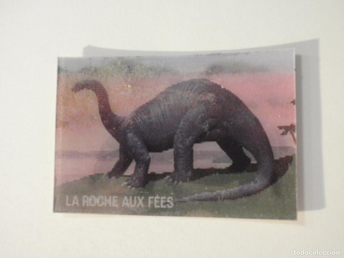 Coleccionismo cromos antiguos: Cromo lenticular 12 BRONTOSAURUS / HIPOPOTAMO - Los animales prehist&oacute;ricos y los de hoy en d&iacute;a 1976
