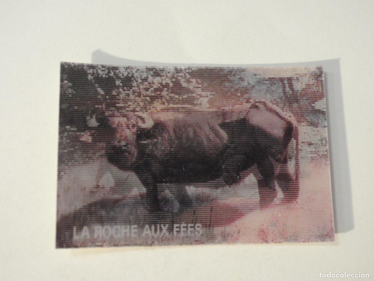 Coleccionismo cromos antiguos: Cromo lenticular 20 LYSTROSAURUS / BUFALO - Los animales prehist&oacute;ricos y los de hoy en d&iacute;a 1976