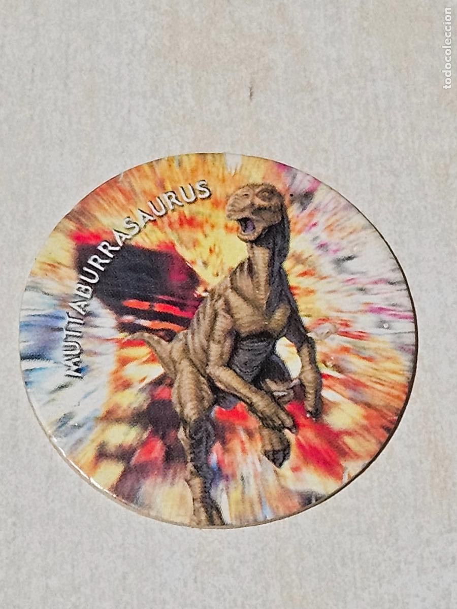 Coleccionismo cromos antiguos: N&ordm; 19 MUTTABURRASAURUS - TAZO JURASSIC PARK 3 PHOSKITOS