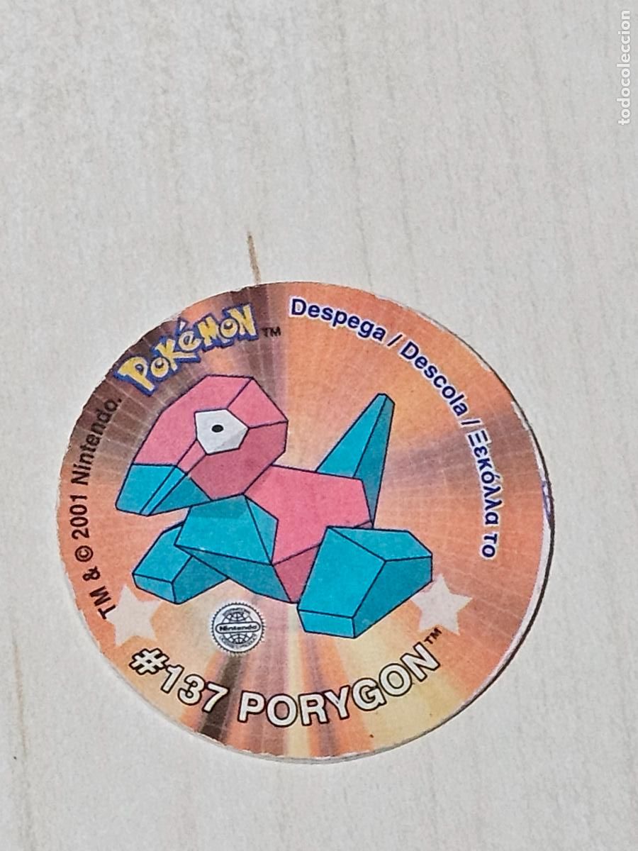 Coleccionismo cromos antiguos: TAZO 137 PORYGON - POKEMON STICKER TAZOS - CON PEGATINA