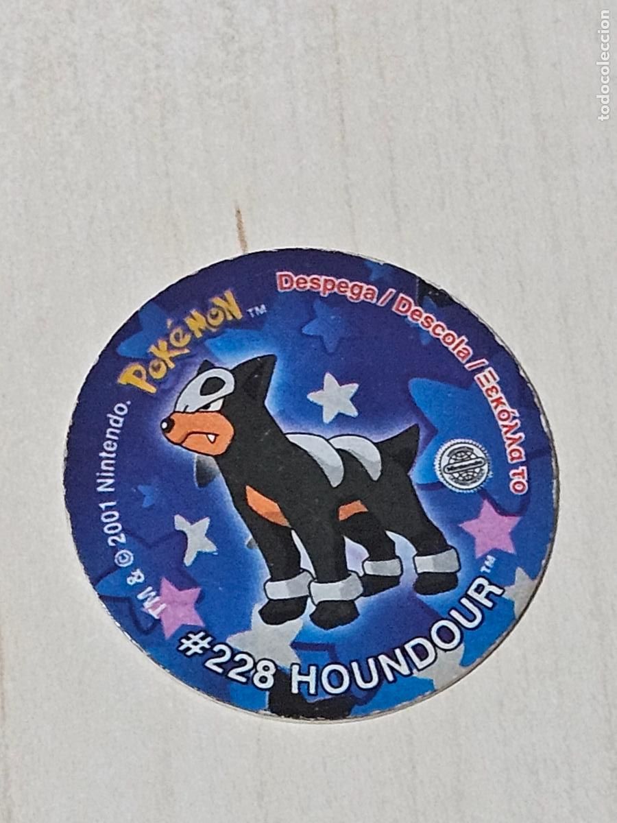 Colecionismo Cromos antigos: TAZO 228 HOUNDOUR - POKEMON STICKER TAZOS - CON PEGATINA