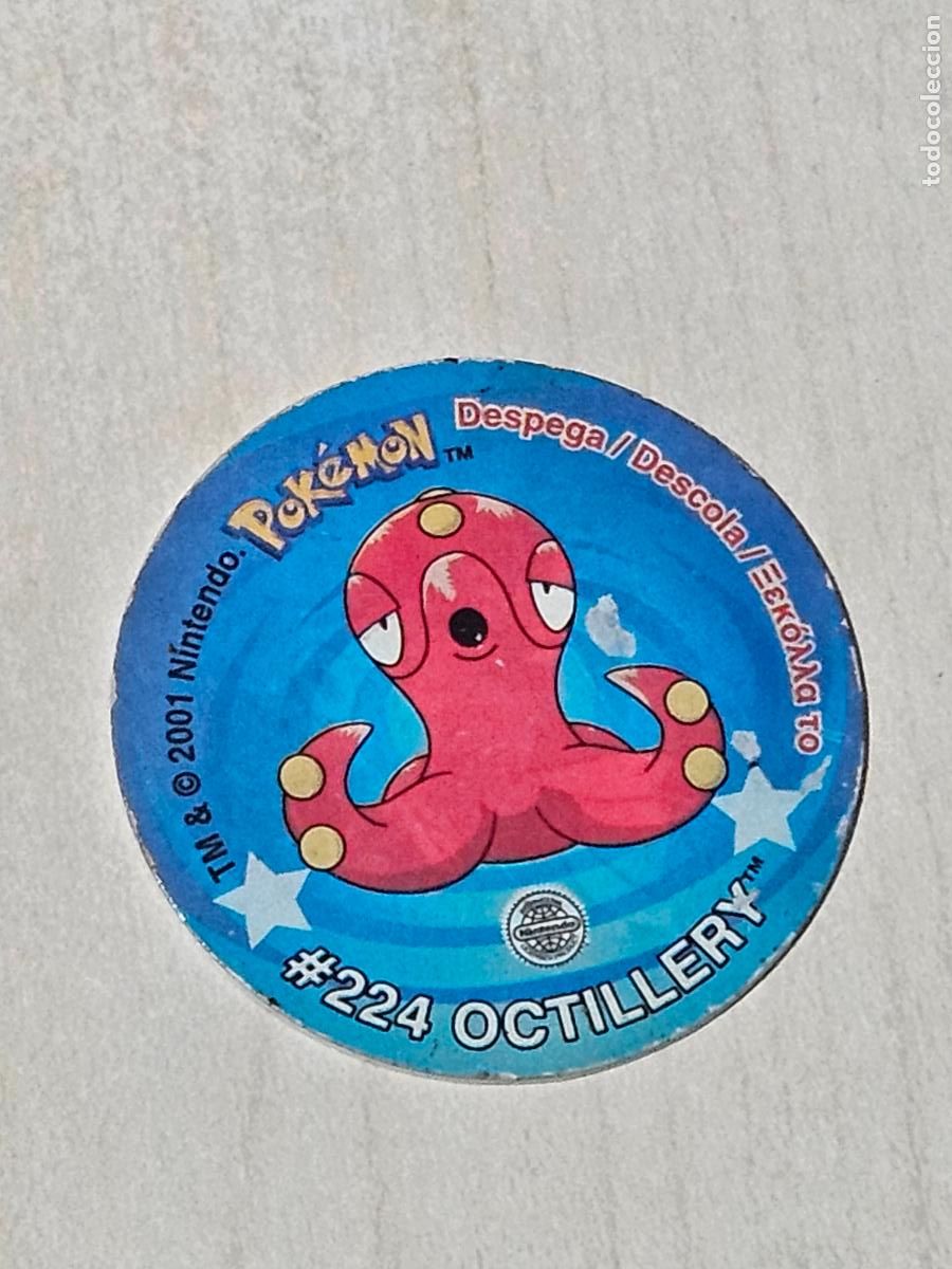 Colecionismo Cromos antigos: TAZO 224 OCTILLERY - POKEMON STICKER TAZOS - CON PEGATINA