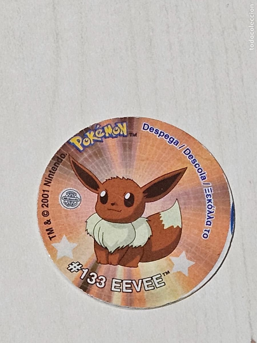 Coleccionismo cromos antiguos: TAZO 133 EEVEE - POKEMON STICKER TAZOS - CON PEGATINA