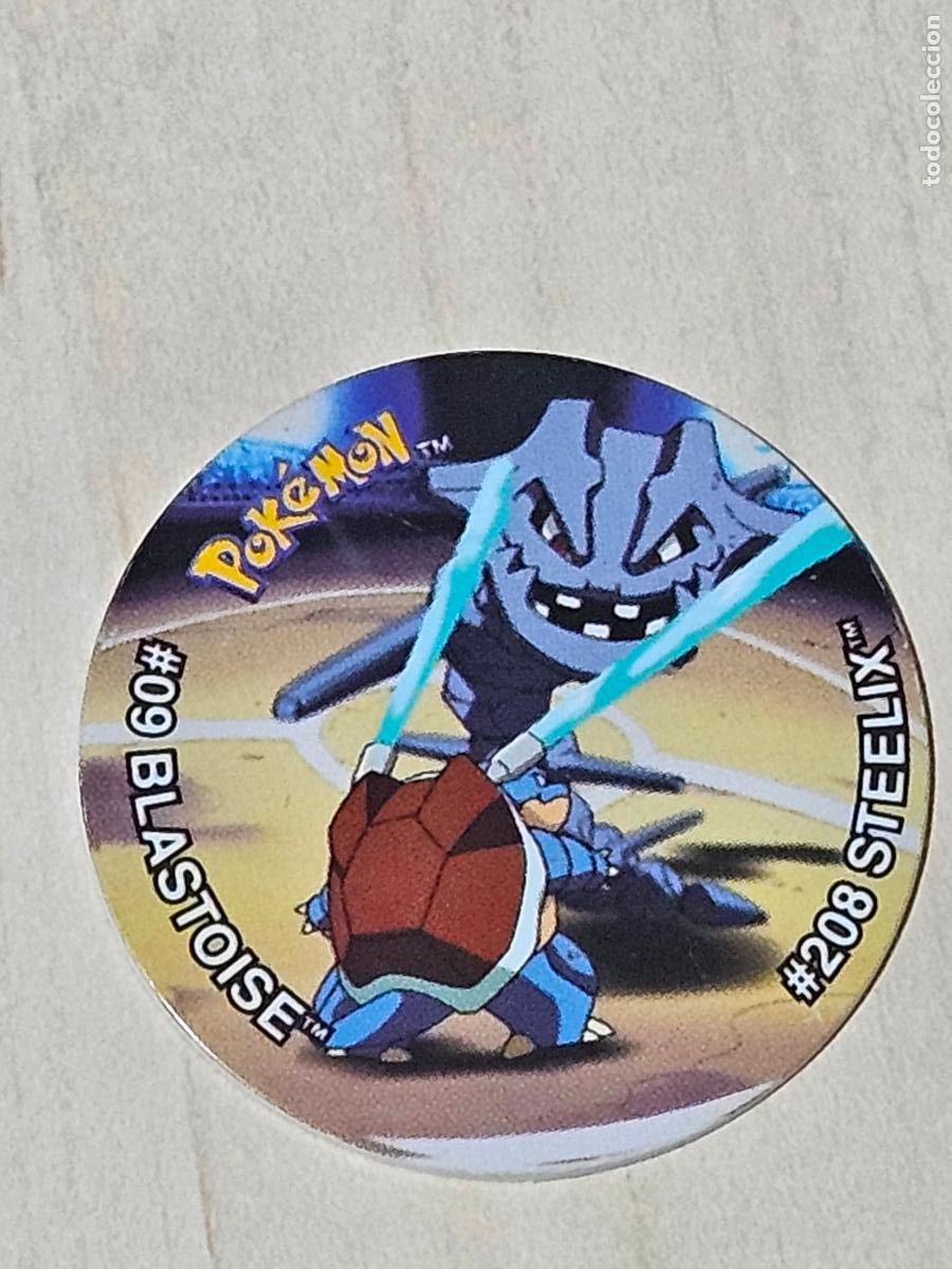 Coleccionismo cromos antiguos: TAZO POKEMON LEAGUE - 09 BLASTOISE 208 STEELIX