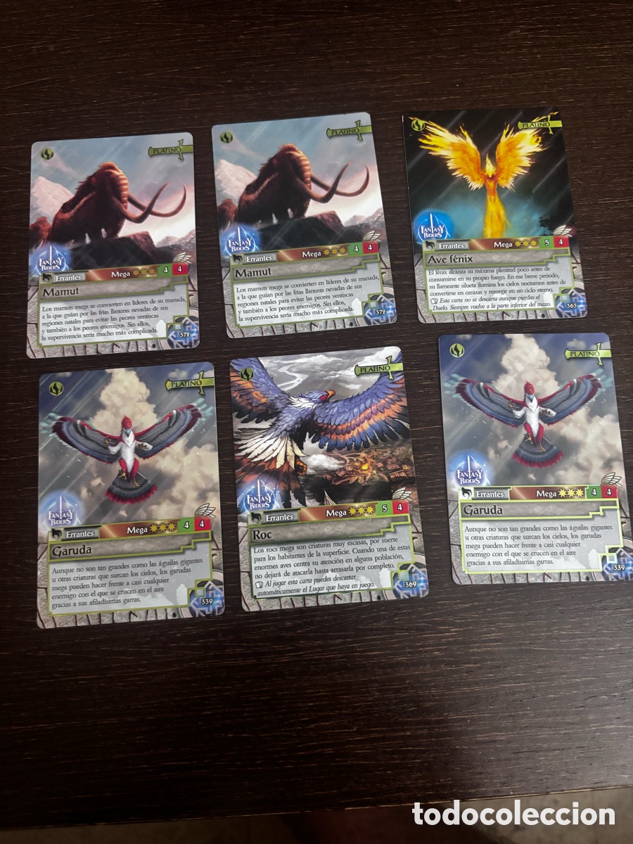 Coleccionismo cromos antiguos: Fantasy Riders Panini 2018 &ndash; Lote 8 cartas Platino