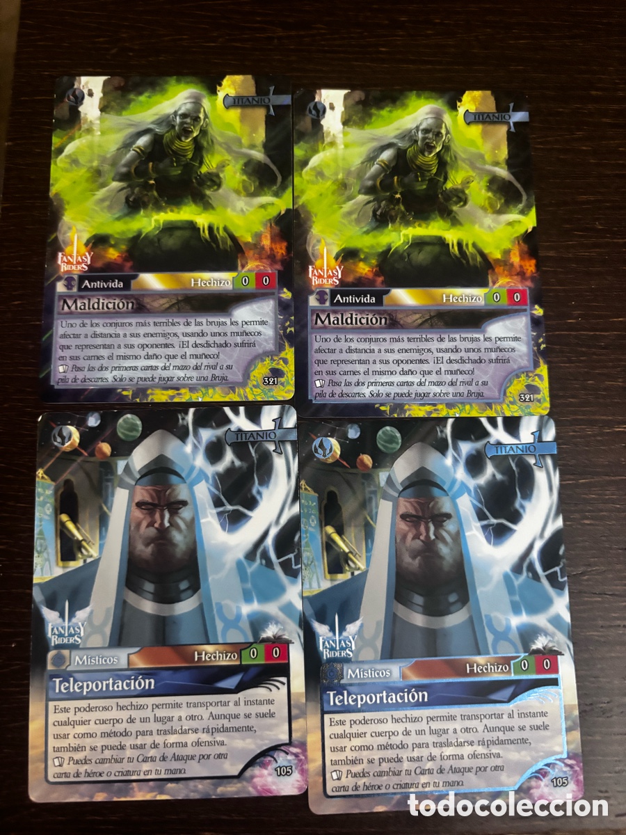 Coleccionismo cromos antiguos: Fantasy Riders Panini 2018 &ndash; Lote 4 cartas Titanio (105 y 321)