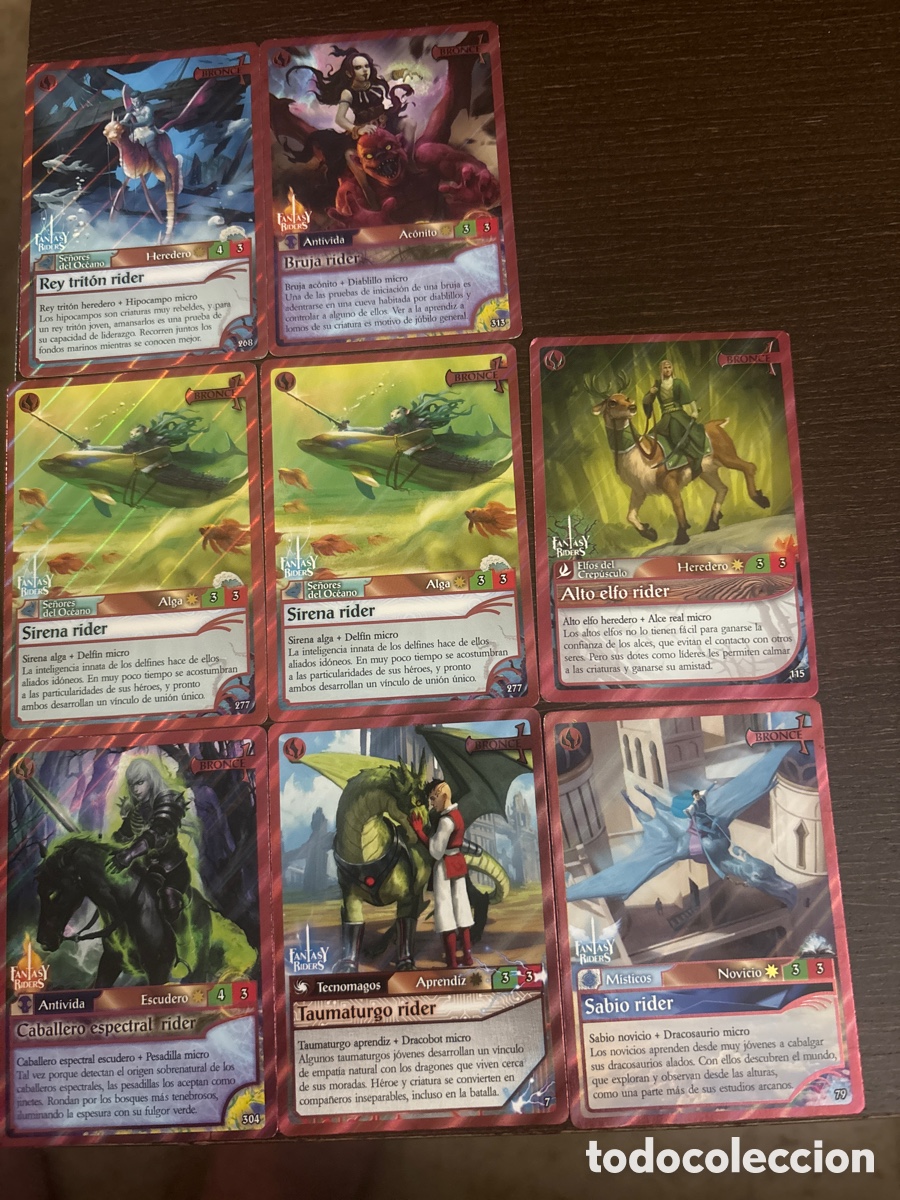 Coleccionismo cromos antiguos: Fantasy Riders Panini 2018 &ndash; Lote 8 cartas Bronce (7, 79, 115, 268, 277, 304 y 313)