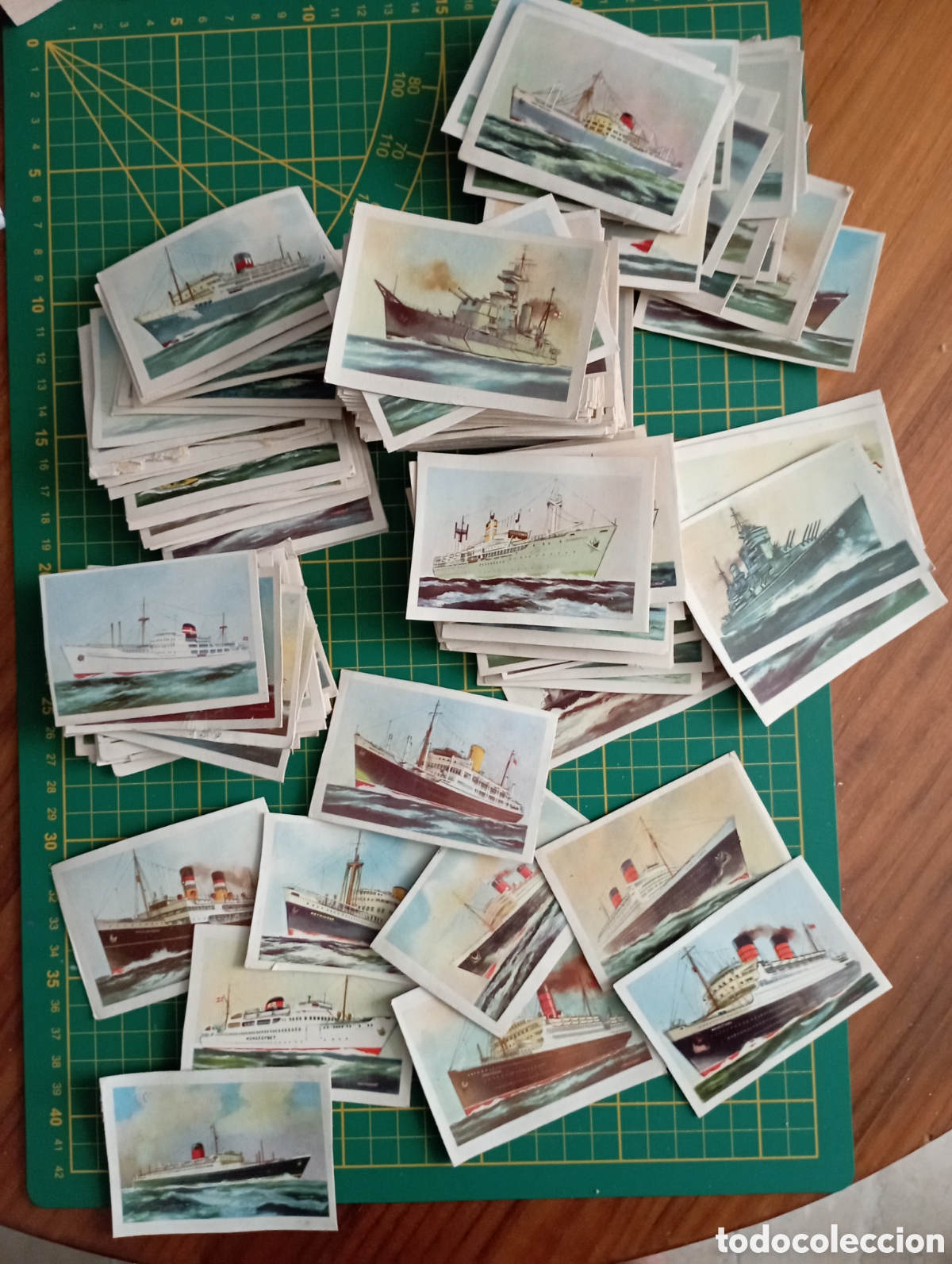 Coleccionismo cromos antiguos: Lote de 160 cromos distintos en cart&oacute;n de barcos a&ntilde;os 50