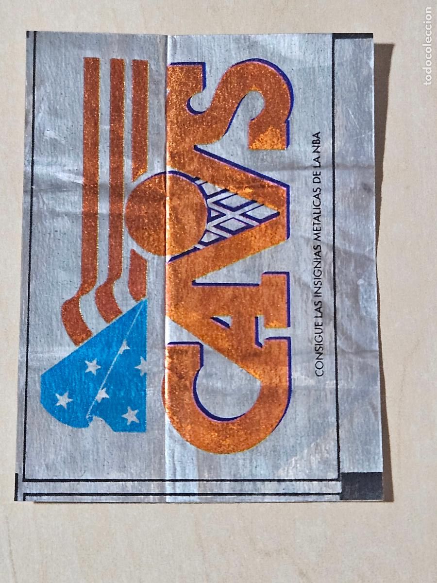 Coleccionismo cromos antiguos: COLECCION PEGATINA CHICLE 1989 NBA GUM CAVS INSIGNIAS METALICAS NBA