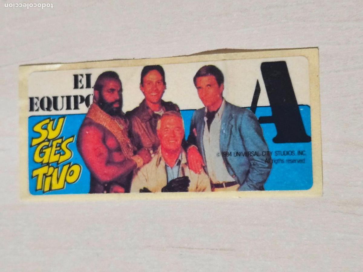 Coleccionismo cromos antiguos: CROMO ADHESIVO PEGATINA CHICLE EL EQUIPO A - NUEVA SIN PEGAR 1984