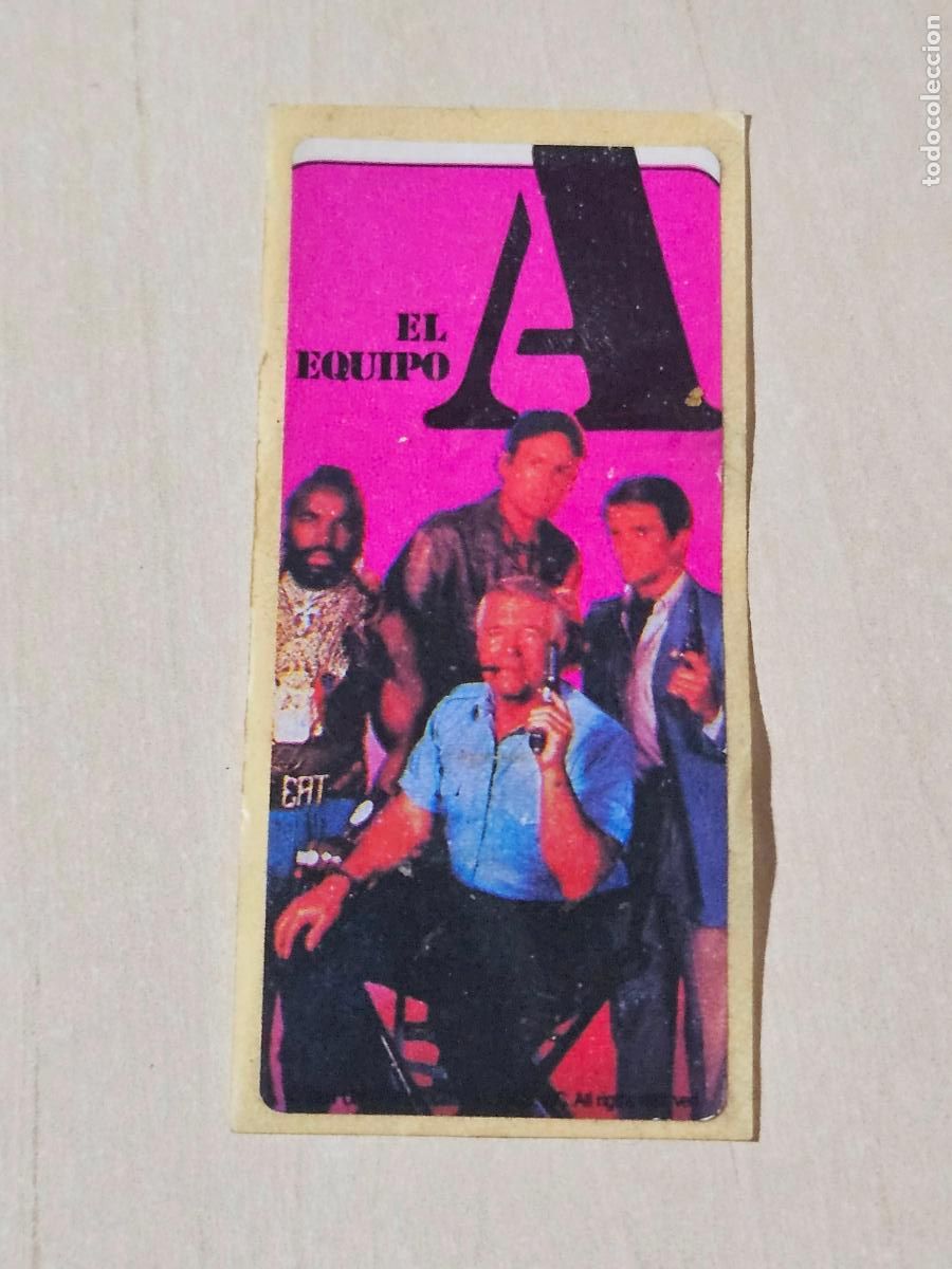 Coleccionismo cromos antiguos: CROMO ADHESIVO PEGATINA CHICLE EL EQUIPO A - NUEVA SIN PEGAR 1984