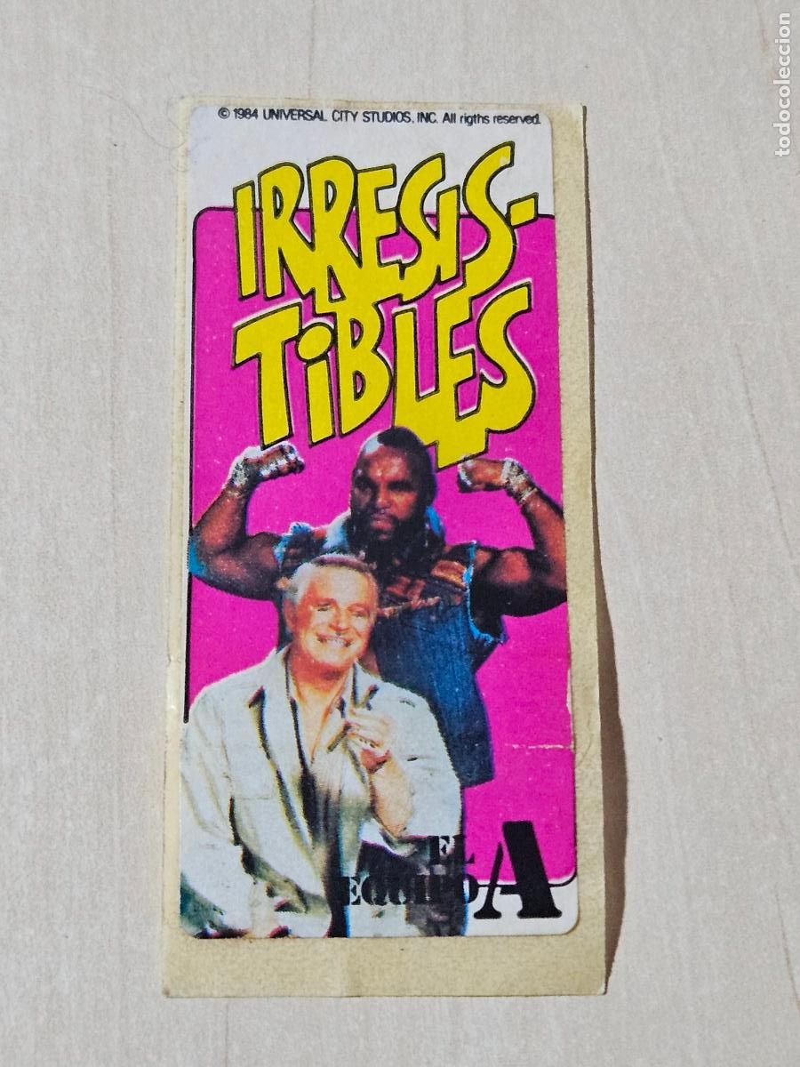 Coleccionismo cromos antiguos: CROMO ADHESIVO PEGATINA CHICLE EL EQUIPO A - NUEVA SIN PEGAR 1984